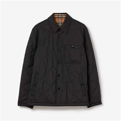 oversized burberry shirt|burberry reversible thermoregulated overshirt.